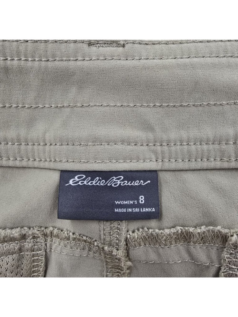 Eddie Bauer Roll Tab Bermuda Shorts Size 8 Outdoor Hiking Gorpcore Stretch EUC - Picture 3 of 8